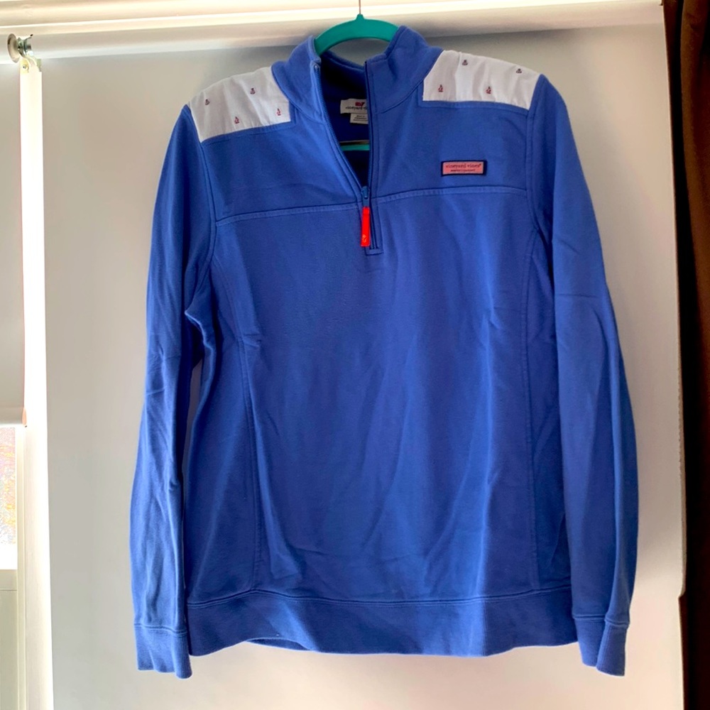 Vineyard Vines pullover - periwinkle sailboats